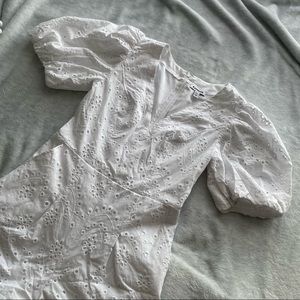 nwot express puff sleeve eyelet romper